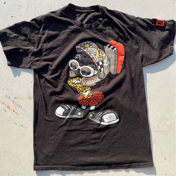 Men's Disney x Neff Black Marvin Martian T-Shirt M Looney Tunes Anime Streetwear - Picture 1 of 12